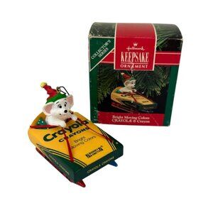 Hallmark Keepsake Ornament Crayola Crayon Bright Moving Colors Christmas Sled